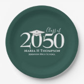 Afstuderen Simple Moderne Mortarboard Papieren Bordje (Voorkant)