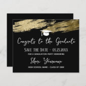 Afstuderen Sla de datum Gold black op (Voorkant / Achterkant)