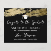 Afstuderen Sla de datum Gold black op (Voorkant)