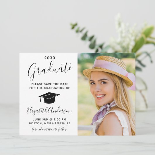 Afstuderen slaat de foto van het datumscript op aankondiging (Staand voorkant)