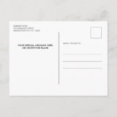 Afstuderen slaat de foto van het datumscript op uitnodiging briefkaart (Achterkant)