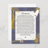 Afstuderen Sleutel tot de Toekomstige DESIDERATA Aankondigingskaart (Voorkant / Achterkant)