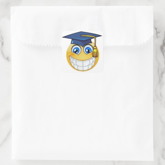 Afstuderen Smile Gezicht Sticker (Tas)