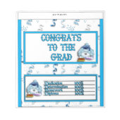 Afstuderen Snoep Bar Wrapper Party Favor Cadeft Notitieblok (Voorkant)