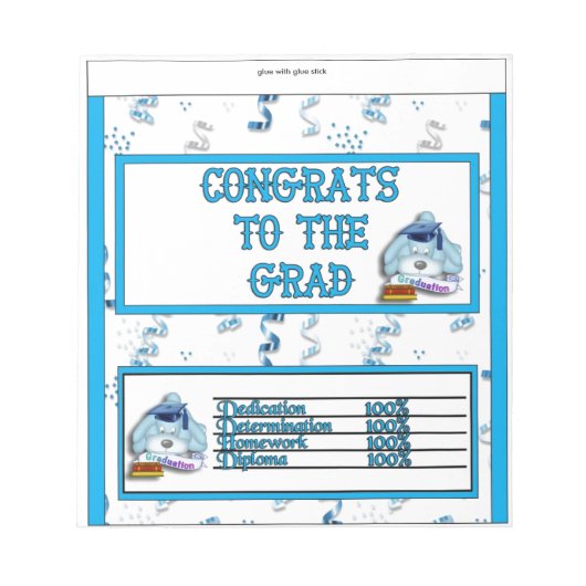 Afstuderen Snoep Bar Wrapper Party Favor Cadeft Notitieblok (Voorkant)