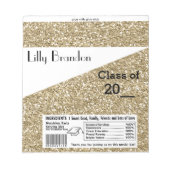 Afstuderen Snoep Bar Wrapper Party Favor Notitieblok (Voorkant)