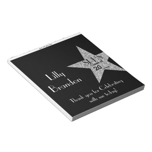 Afstuderen Snoep Bar Wrapper Party Favor Notitieblok (Schuin)