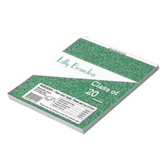 Afstuderen Snoep Bar Wrapper Party Favor Notitieblok (Linkerzijde)