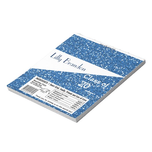 Afstuderen Snoep Bar Wrapper Party Favor Notitieblok (Linkerzijde)