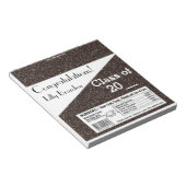 Afstuderen Snoep Bar Wrapper Party Favor Notitieblok (Schuin)