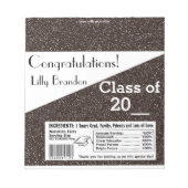 Afstuderen Snoep Bar Wrapper Party Favor Notitieblok (Voorkant)
