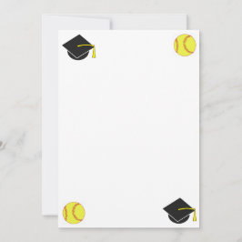 Afstuderen Softball Bedankkaart