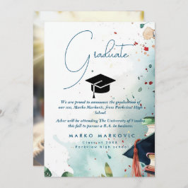 Afstuderen Son I kleurrijke aankondiging