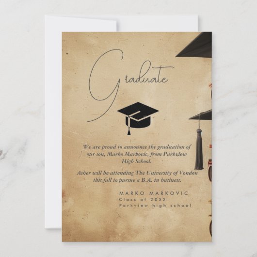 Afstuderen Son I Pet Aankondiging (Voorkant)