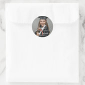 Afstuderen Sophisticate Dank u Foto Ronde Sticker (Tas)