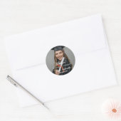 Afstuderen Sophisticate Dank u Foto Ronde Sticker (Envelop)