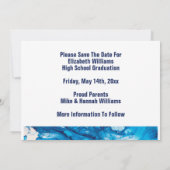 Afstuderen sparen de Datum Eenvoudige Legante Wate Save The Date (Achterkant)