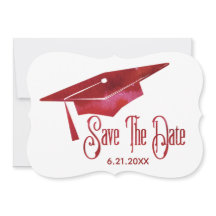 Afstuderen sparen de Datum Eenvoudige Moderne Rode