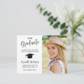 Afstuderen sparen de Datum Moderne Uitnodiging van (Staand voorkant)