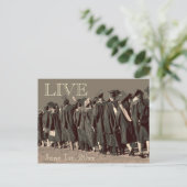 Afstuderen sparen de Graduates van de Datum Briefkaart (Staand voorkant)