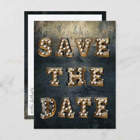 Afstuderen sparen de lichte brieven van het Theate Aankondigingskaart (Voorkant / Achterkant)