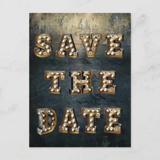 Afstuderen sparen de lichte brieven van het Theate Aankondigingskaart (Voorkant)