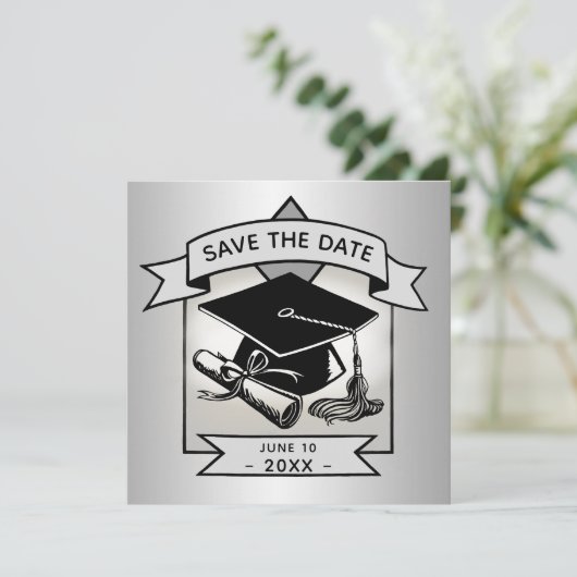 Afstuderen Sparen de Pet van het Afstudeerder van  Aankondiging (Staand voorkant)