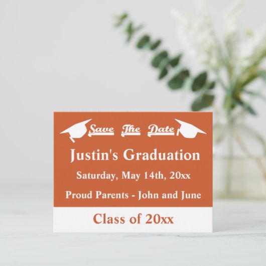 Afstuderen sparen de Sinaasappel van de Kaart van  (Staand voorkant)