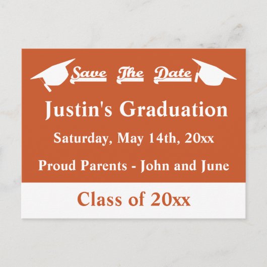 Afstuderen sparen de Sinaasappel van de Kaart van  (Voorkant)