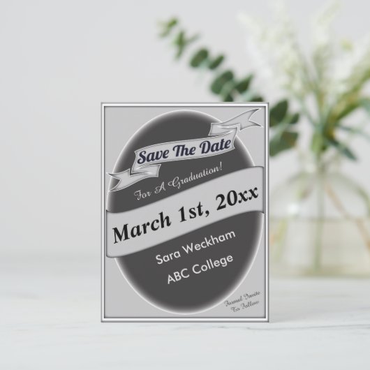 Afstuderen sparen het Briefkaart van de Datum (Staand voorkant)