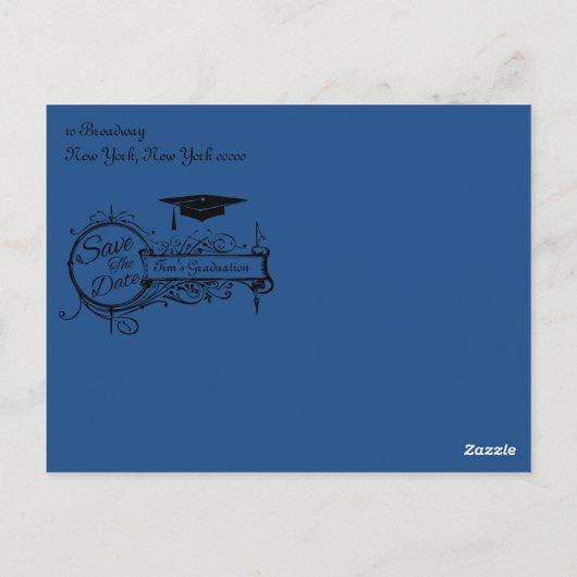 Afstuderen sparen het Briefkaart van de Datum (Achterkant)