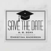 Afstuderen sparen het Pet Silver van het Afstudeer Aankondigingskaart (Voorkant)