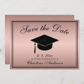 Afstuderen Sparen het Roos van het Manuscript van  Kaart (Voorkant / Achterkant)