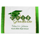 Afstuderen, speciaal ontwikkeld en goud groot cadeauzakje (Voorkant)