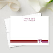 Afstuderen Sportieve Stripes Dank u Bedankkaart