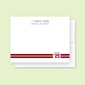 Afstuderen Sportieve Stripes Dank u Bedankkaart