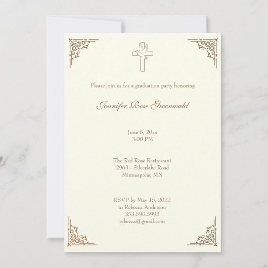 Afstuderen St. Bernadette en Lady of Lourdes Kaart (Achterkant)