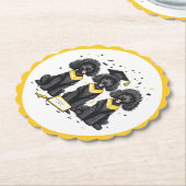 Afstuderen Standaard Poedelhonden Kartonnen Onderzetters (Gekanteld)