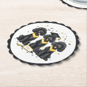 Afstuderen Standaard Poedelhonden Kartonnen Onderzetters (Gekanteld)