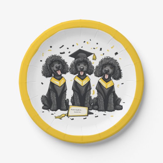 Afstuderen Standaard Poedelhonden Papieren Bordje (Voorkant)
