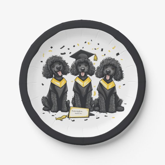 Afstuderen Standaard Poedelhonden Papieren Bordje (Voorkant)