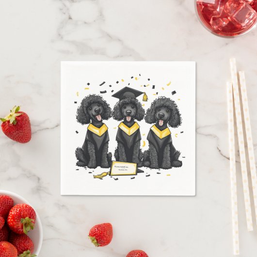 Afstuderen Standaard Poedelhonden Servet (Insitu)