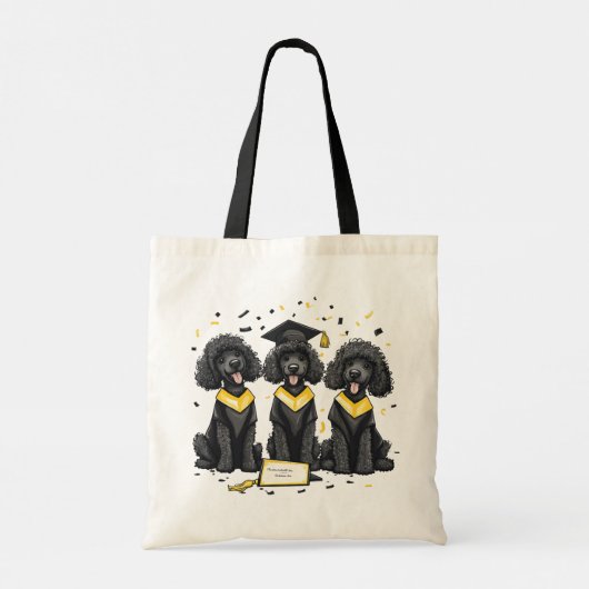 Afstuderen Standaard Poedelhonden Tote Bag (Achterkant)