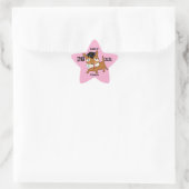 Afstuderen Star Puppy Sticker Roze (Tas)