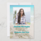 Afstuderen Starfish Zee n Sand Fotoaankondiging Kaart (Voorkant)