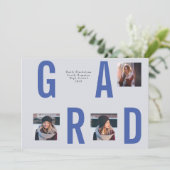 Afstuderen Start 3 Foto Collage Blue Kaart (Staand voorkant)