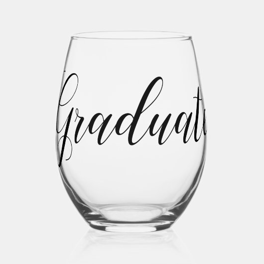 Afstuderen Stemless wijnglas Wijnglas Zonder Voet (Voorkant)