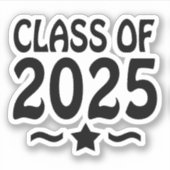 Afstuderen Sterklasse van 2025 Sticker (Voorkant)