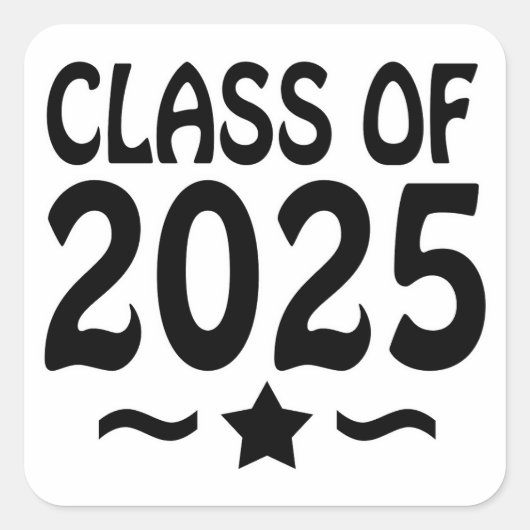 Afstuderen Sterklasse van 2025 Vierkante Sticker (Voorkant)