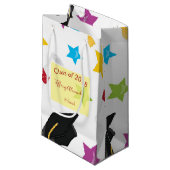 Afstuderen sterren klein cadeauzakje (Voorkant Gekanteld)